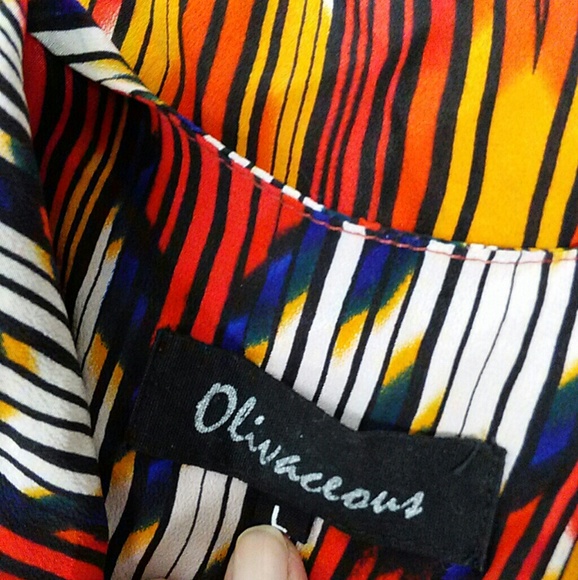 Olivaceous Tribal Silk Dressy Tank Top Cami - Picture 2 of 3