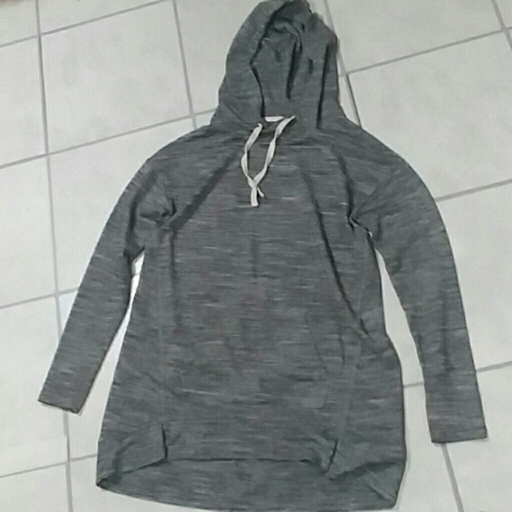 Grey tunic hoodie