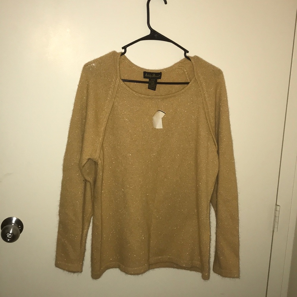 Ashley Stewart yellow/mustard sweater
