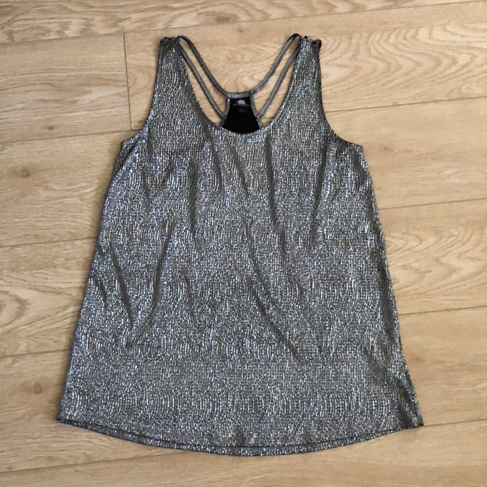 Sparkly Silver Party Tank