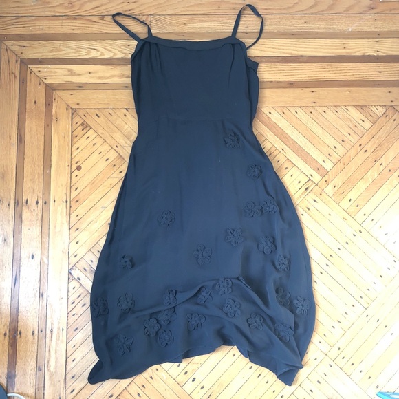 Anthropologie Odille Black 100% Silk Dress - Picture 2 of 8
