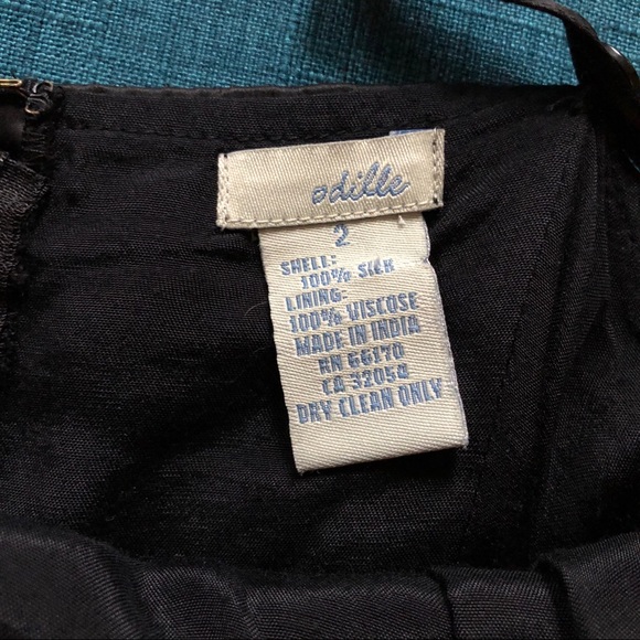 Anthropologie Odille Black 100% Silk Dress - Picture 6 of 8