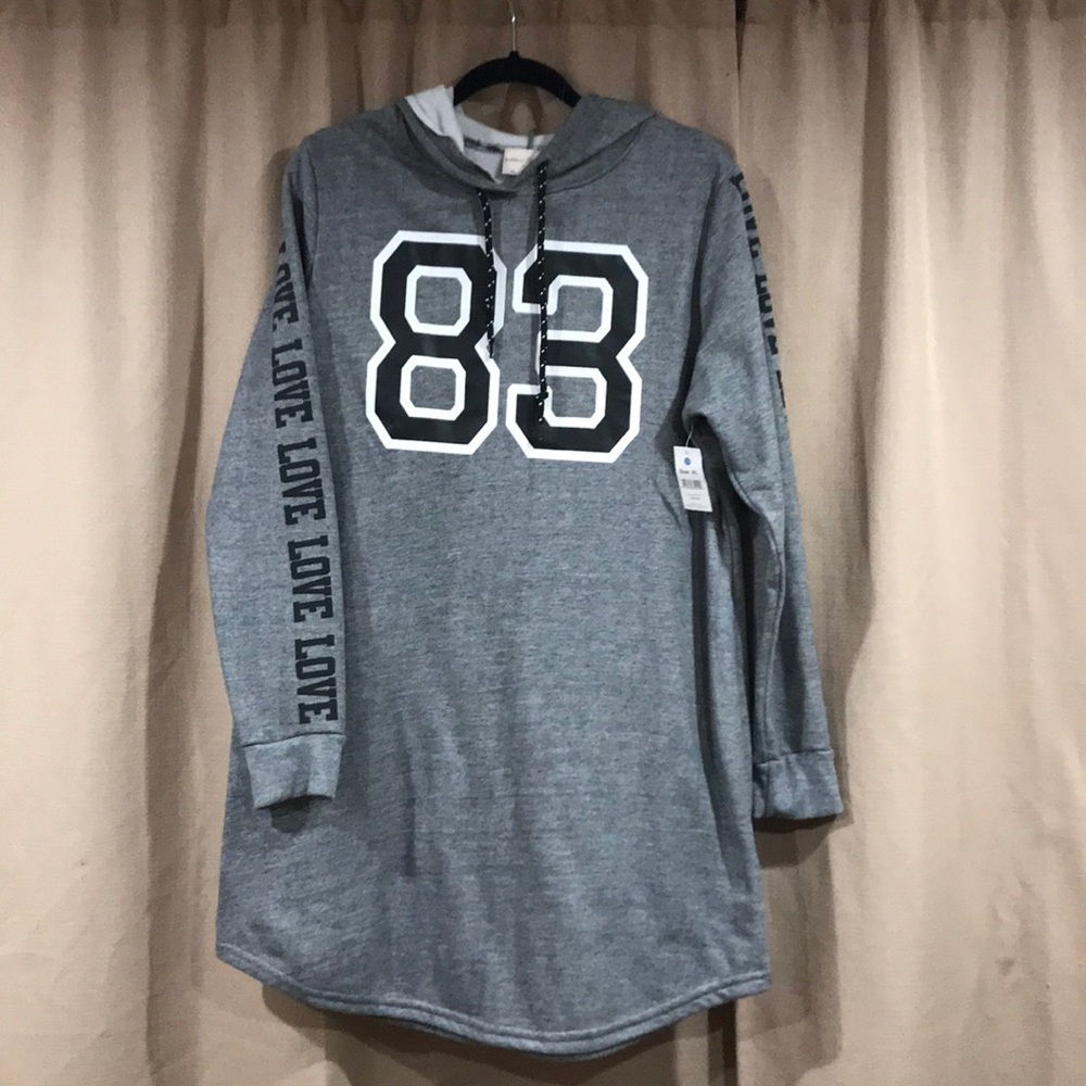 Sweatshirt dress xl grey and black