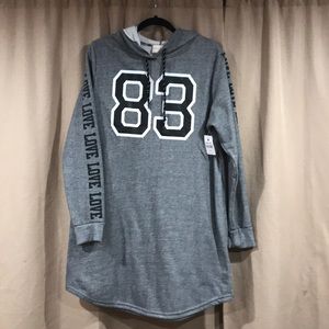 Sweatshirt dress xl grey and black