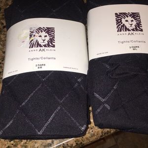 Anne Klein women’s black 2 pairs tights /collants