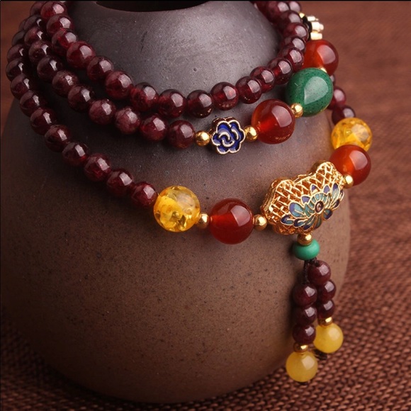 🆕Triple faceted garnet bracelet or necklace 🌺 - Picture 2 of 3