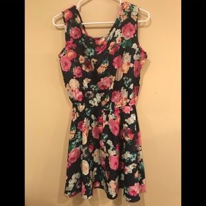 Flower printed dress