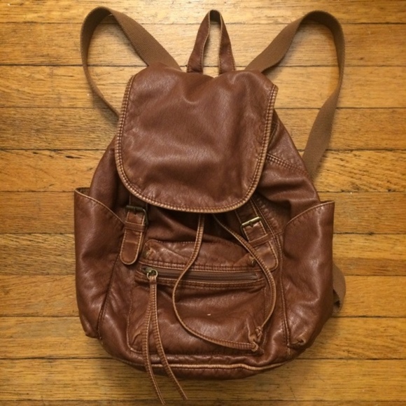 mossimo leather backpack