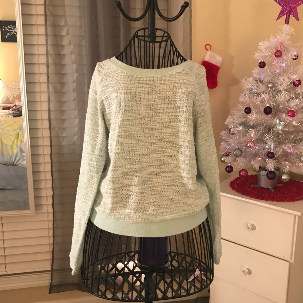 Blue crew neck sweater