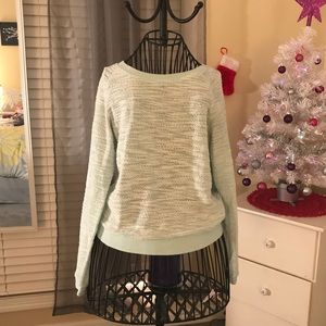 Blue crew neck sweater