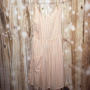 Forever 21 peach gingham dress (NWT)