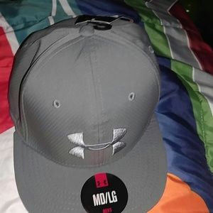 Grey under armour hat