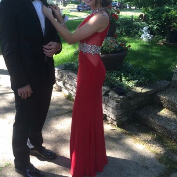 Red and silver Prom Dress - Picture 1 of 5