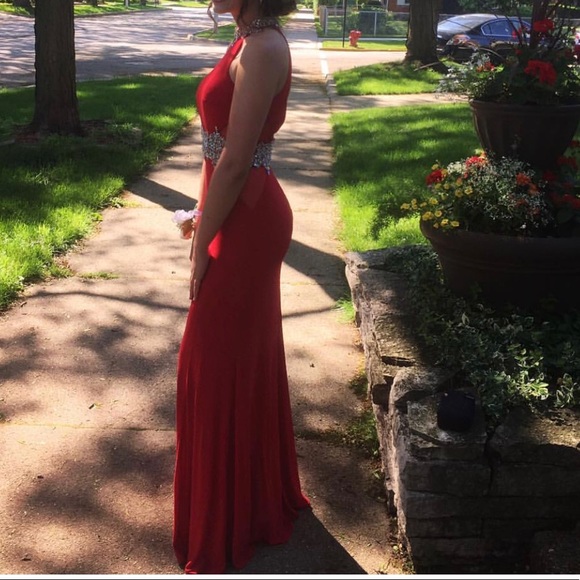 Red and silver Prom Dress - Picture 5 of 5