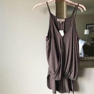 Cross draped tank top