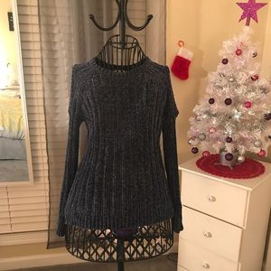 Open shoulder sweater