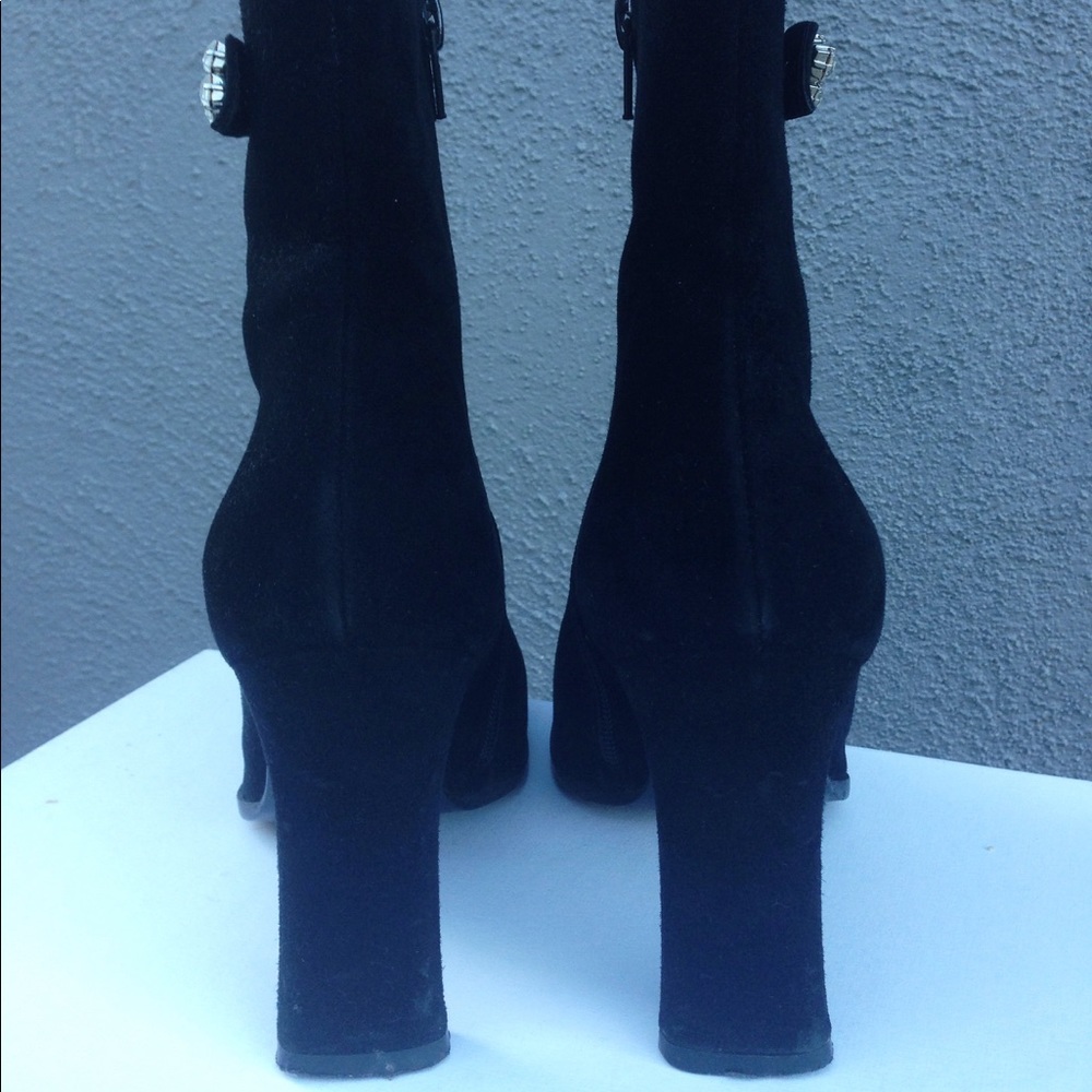 Vintage Cesare Patiotti black suede ankle boots shoes - Picture 7 of 7