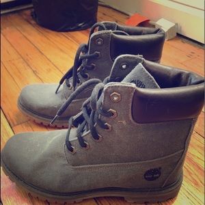 Slate grey timberland boots - size 8