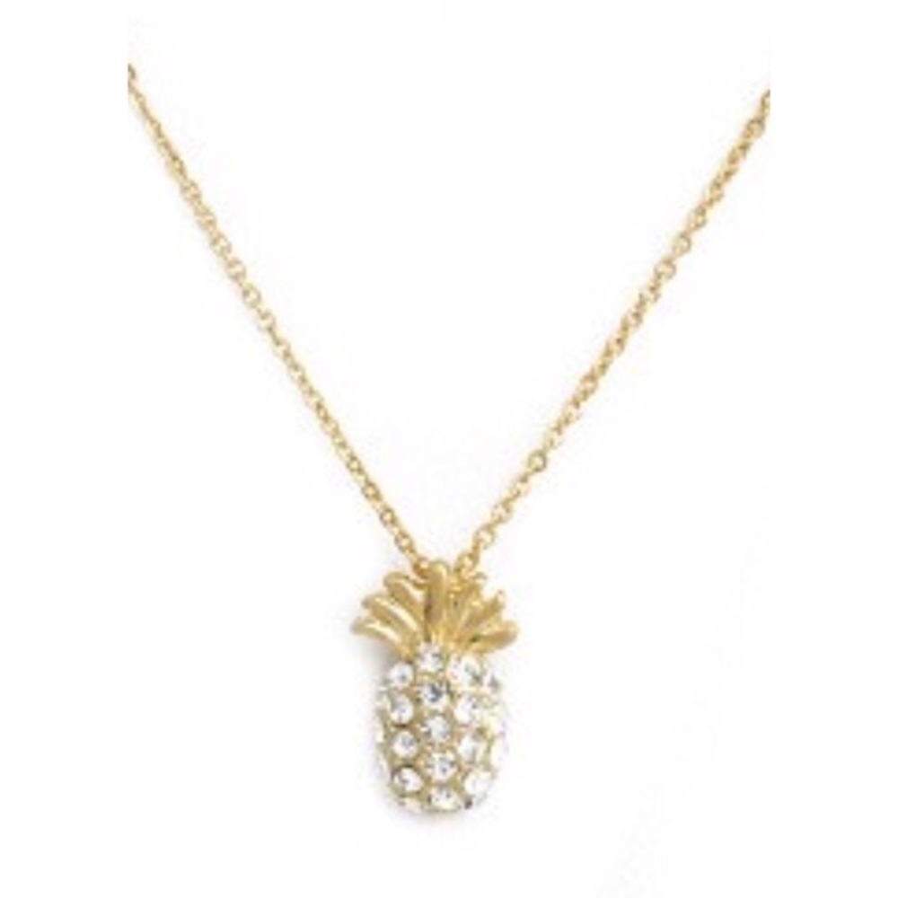 ⭐️ gold & crystal pineapple necklace