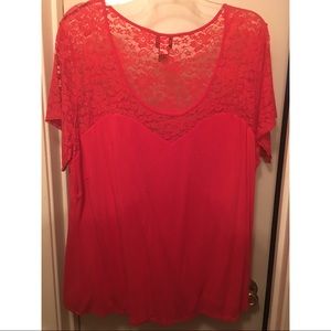 Red lace top