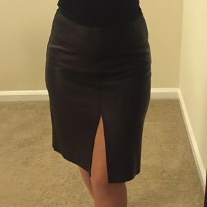 Bebe 100% Genuine Leather Skirt