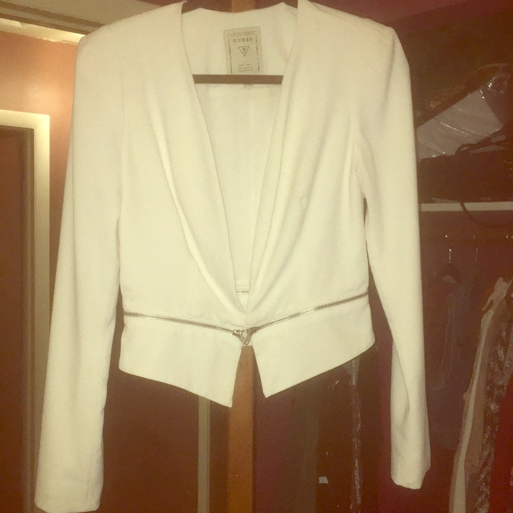 White guess blazer
