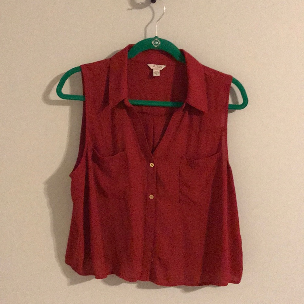 Red crop top