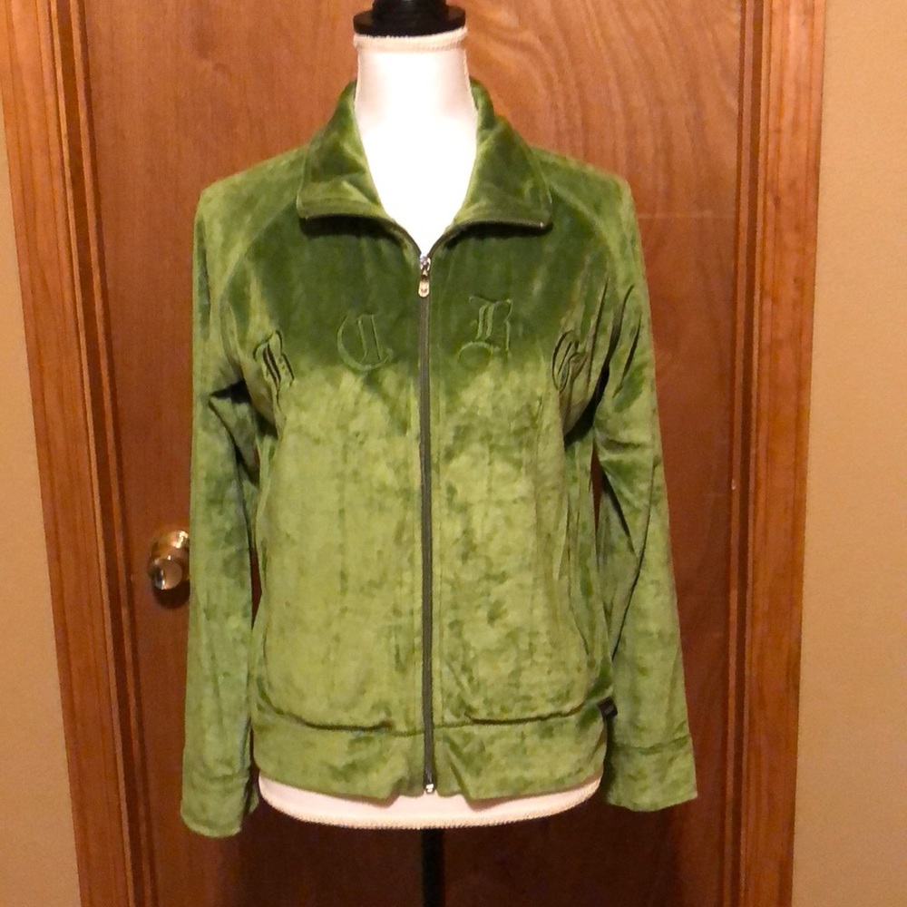 BCBG full zip jacket green large logo