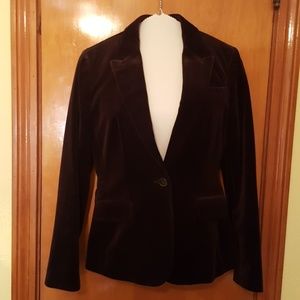 j. crew Brown Velvet Blazer, Sz 6
