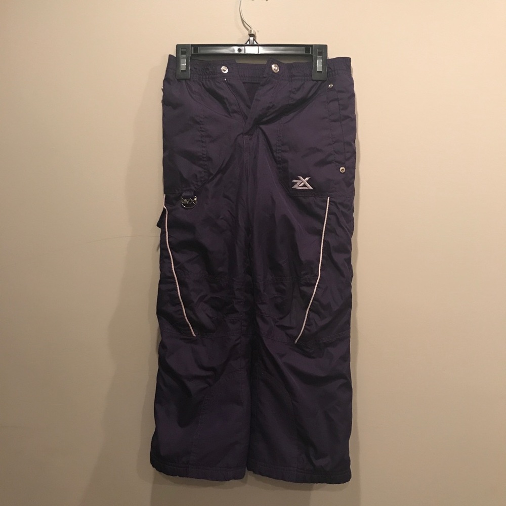 Purple snow pants