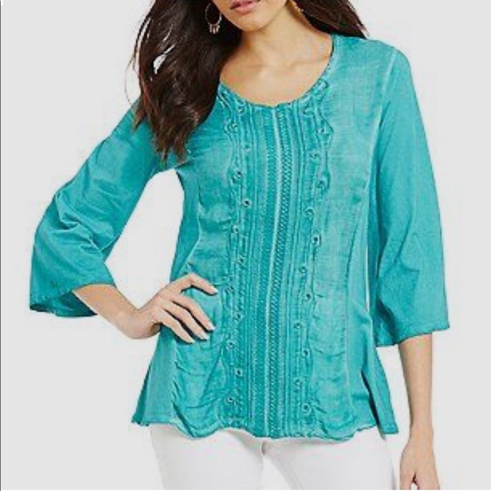 Reba Western Heritage Teal Top