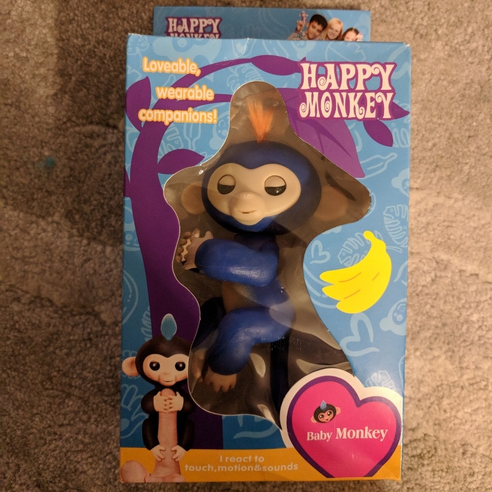Blue Happy Monkey 🐒 "Fingerling"