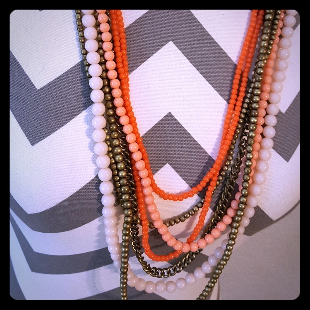 Orange & Gold Necklace