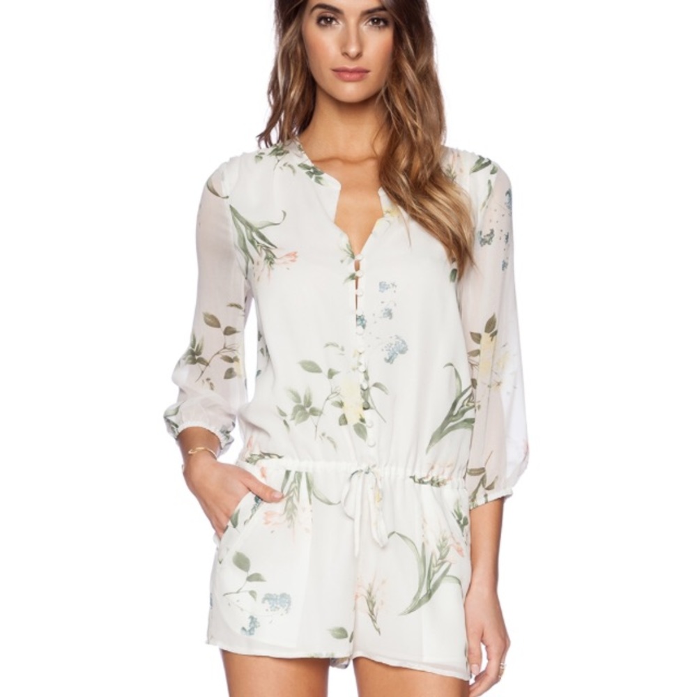 NWOT Joie Sarnelle Silk Romper- porcelain
