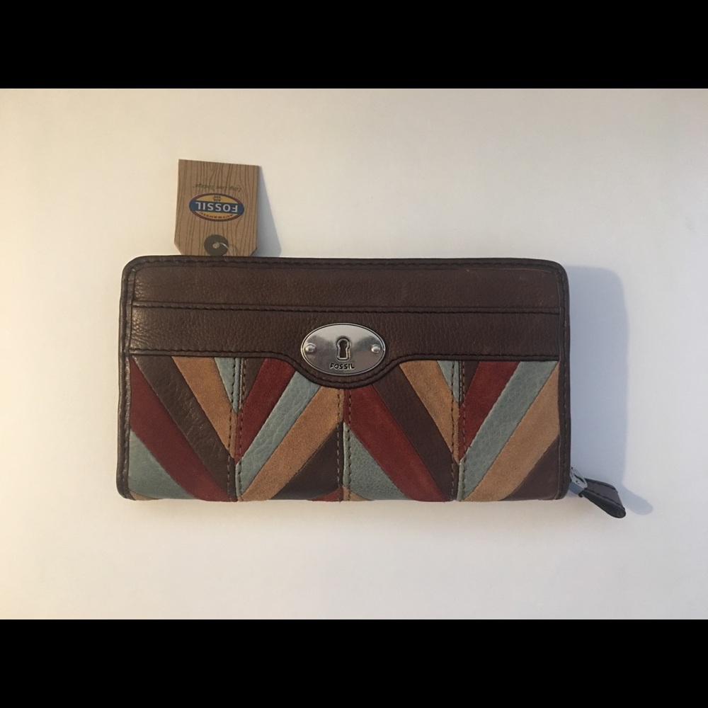 Fossil brown & tan wallet