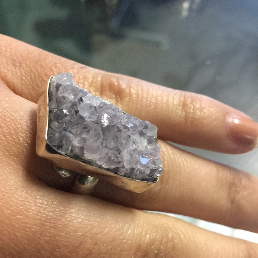 Silver 925 with rose colored stone