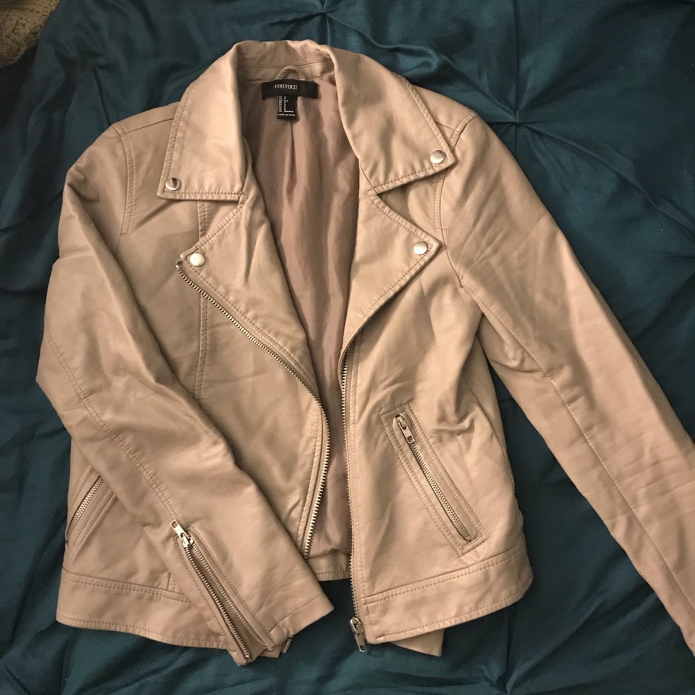 Leather moto jacket