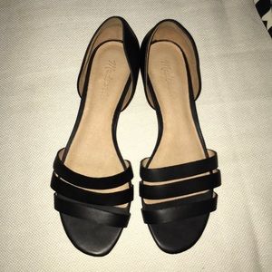 Madewell black leather flats