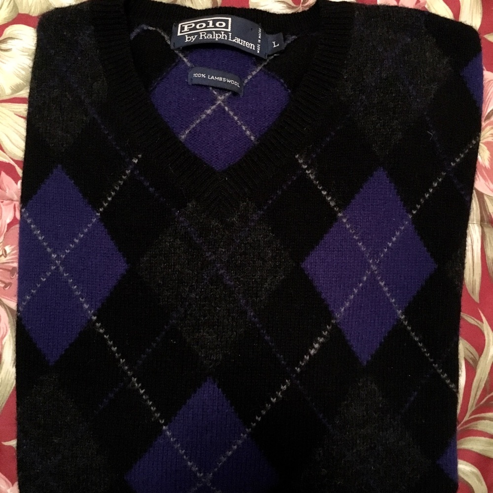 100% Lambswool Polo Ralph Lauren Sweater Large