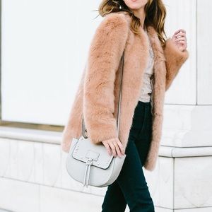 Ann Taylor faux fur coat size Small