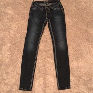 Silver skinny jeans