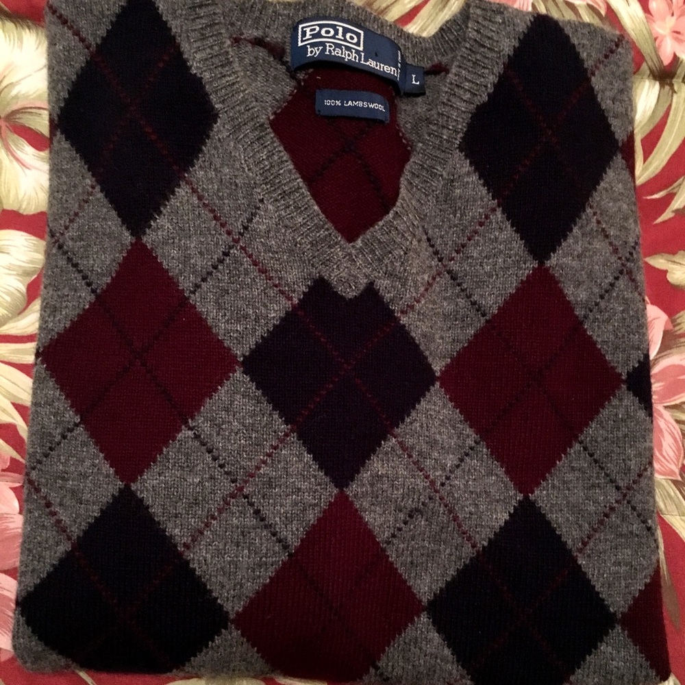 100% Lambswool Polo Ralph Lauren Sweater Large