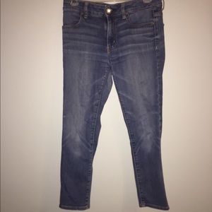 Hi Rise jegging crop super stretch jeans