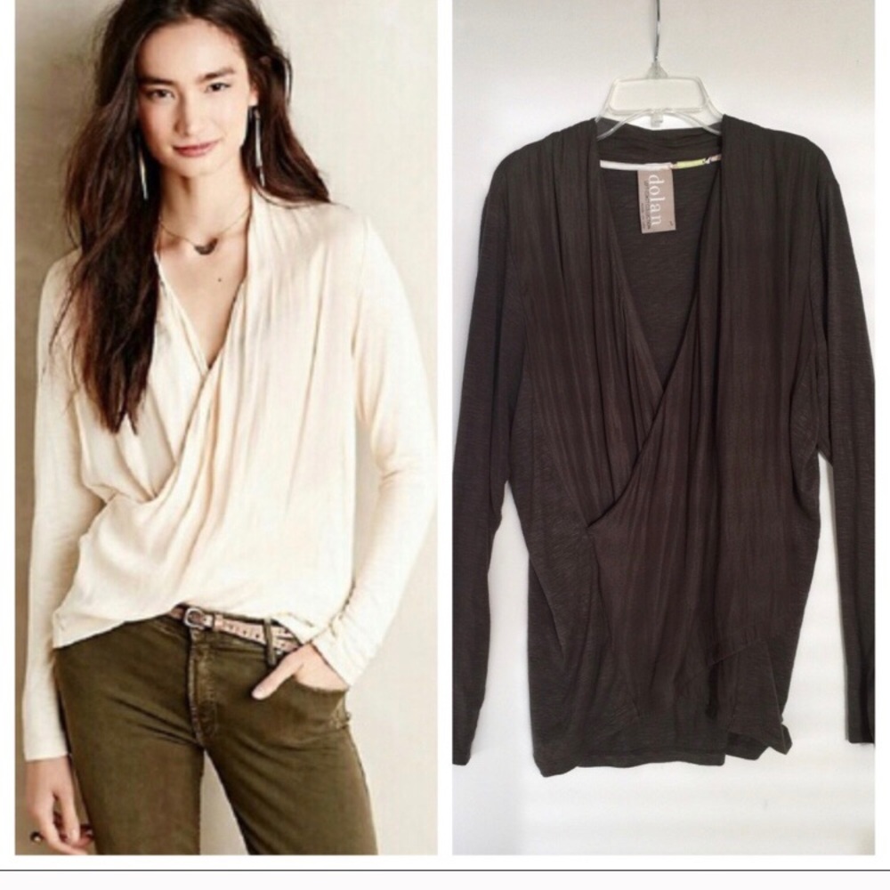 Anthropologie Dolan wrap shirt