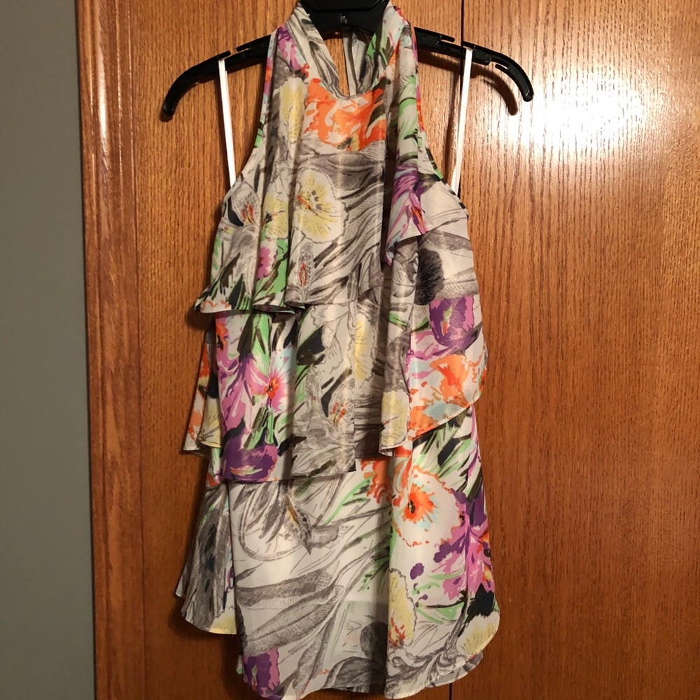 Floral halter top