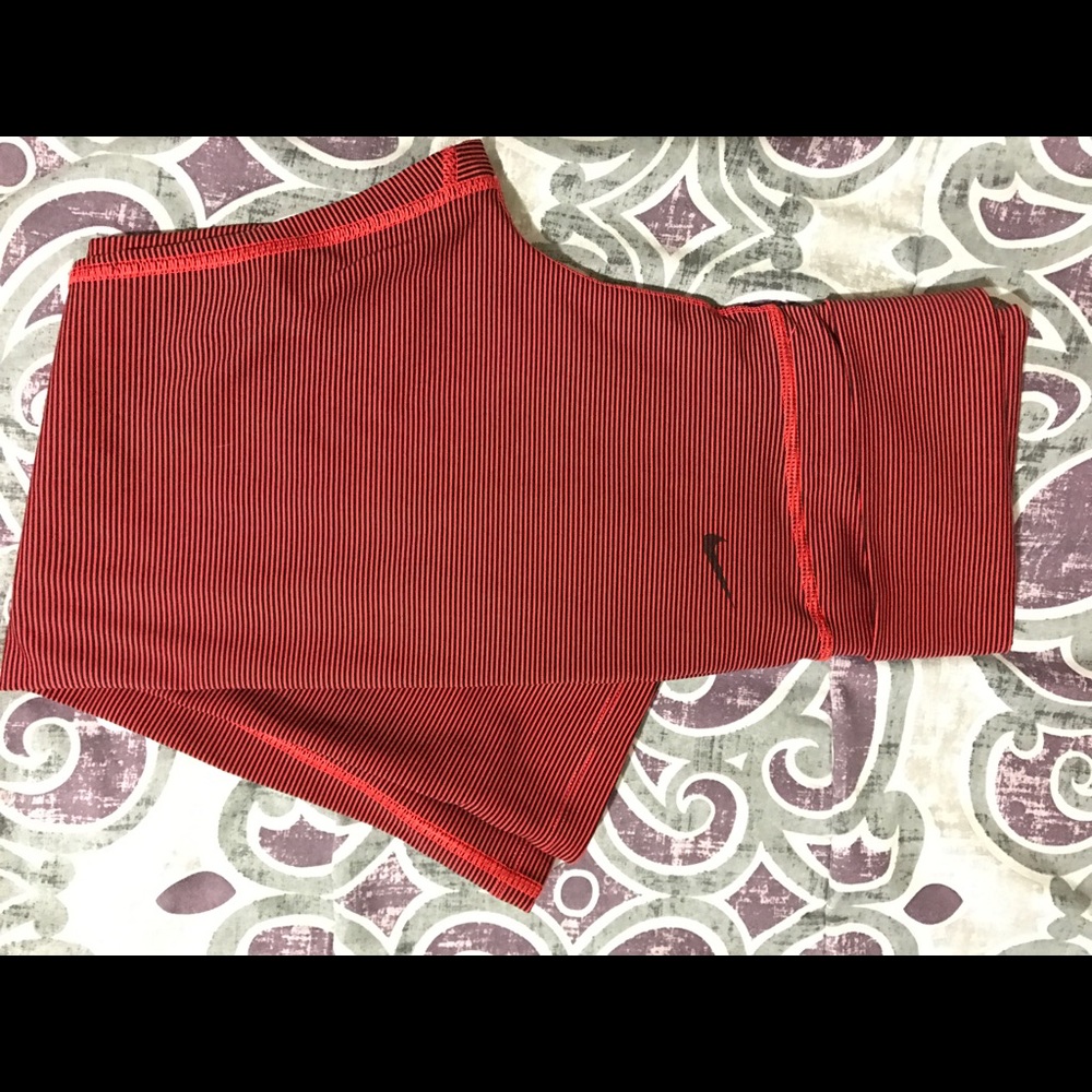 Brand new red striped Nike spandex