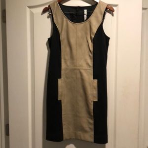 Kenzie faux leather and material dress