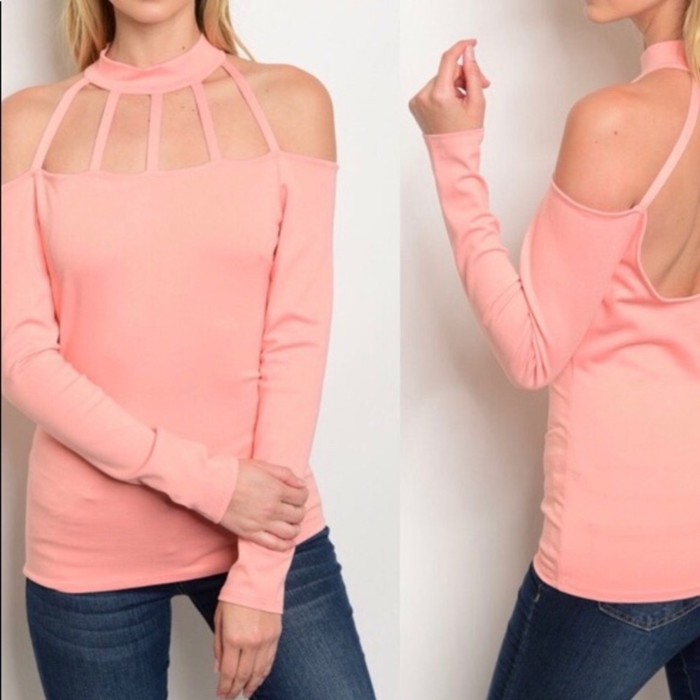 🆕🇺🇸 Blush Cut-Out Caged Top