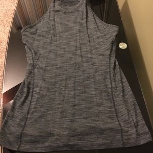 Lululemon 4 heathered navy tank