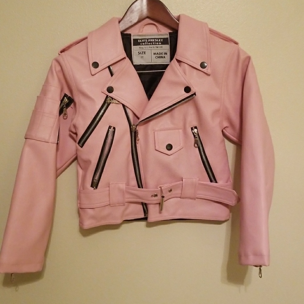 Pink Faux leather jacket Elvis Collection